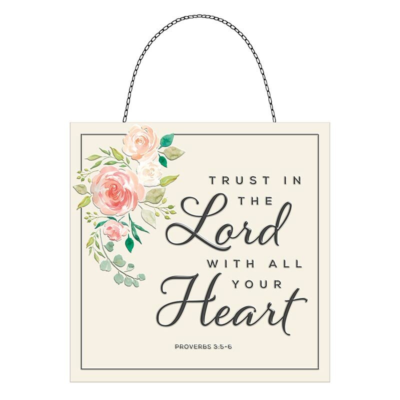 Plaque métal Trust in the Lord - Proverbs 3:5-6