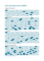 Carte à cocher - Suivi de lecture de la Bible