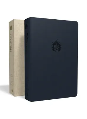 Bible Colombe étude de la foi réformée souple bleu marine argent