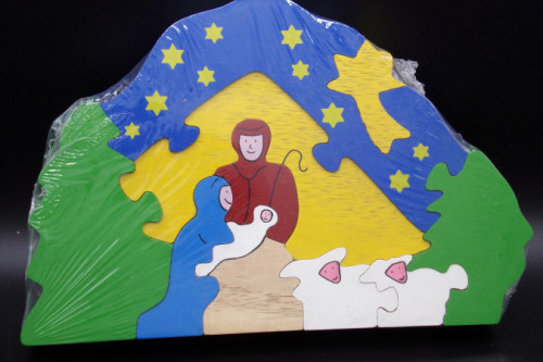 Puzzle en bois Crèche ciel étoilé 10 pièces