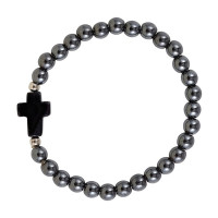 Bracelet Hematite cross