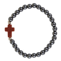 Bracelet Hematite cross