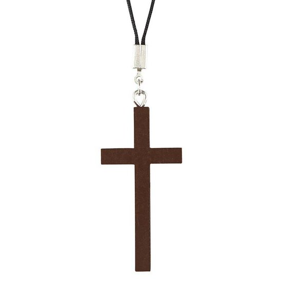 Pendentif croix bois noir 5cm