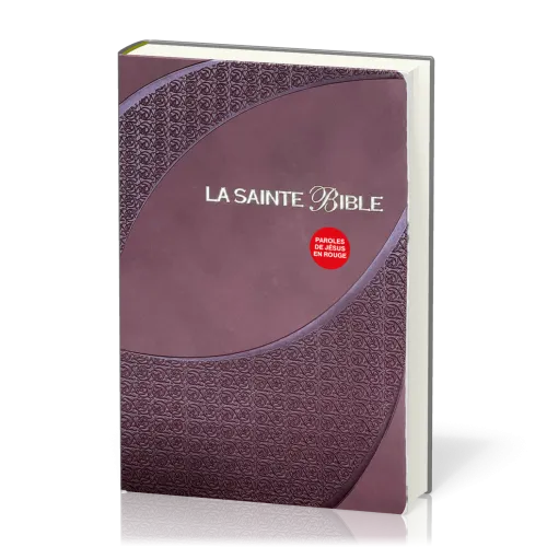 Bible Segond 1910 famille souple brun or onglets - Paroles de Jésus en rouge