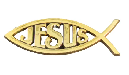 ICHTUS Jesus auto doré