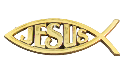 ICHTUS Jesus auto doré