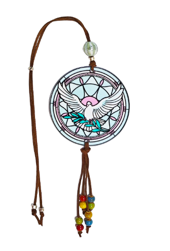 Vitrail acrylique - Colombe