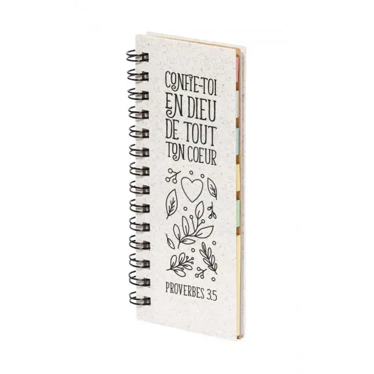 Mini-bloc notes avec post-its - Proverbes 3.5