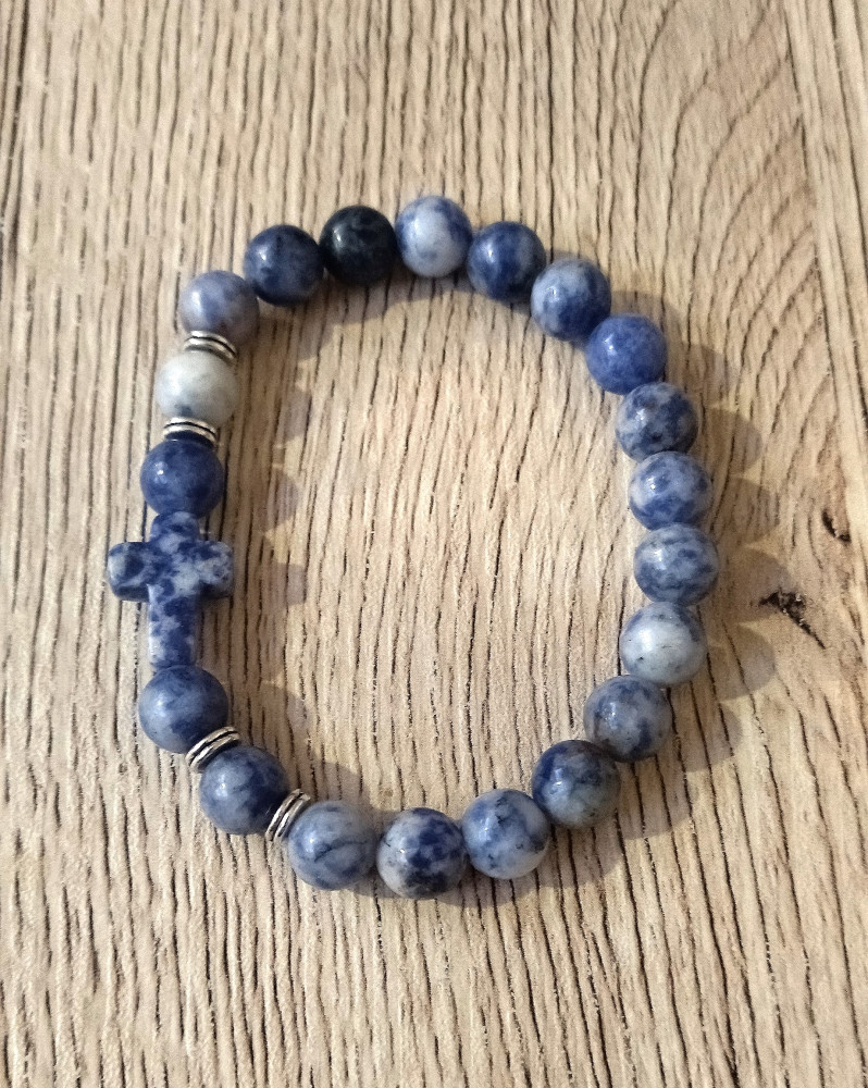 Bracelet Pyrophyllite + croix