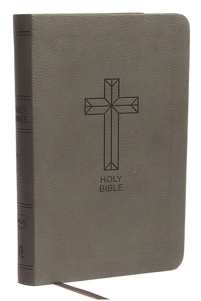 NKJV Bible compact Thinline charcoal