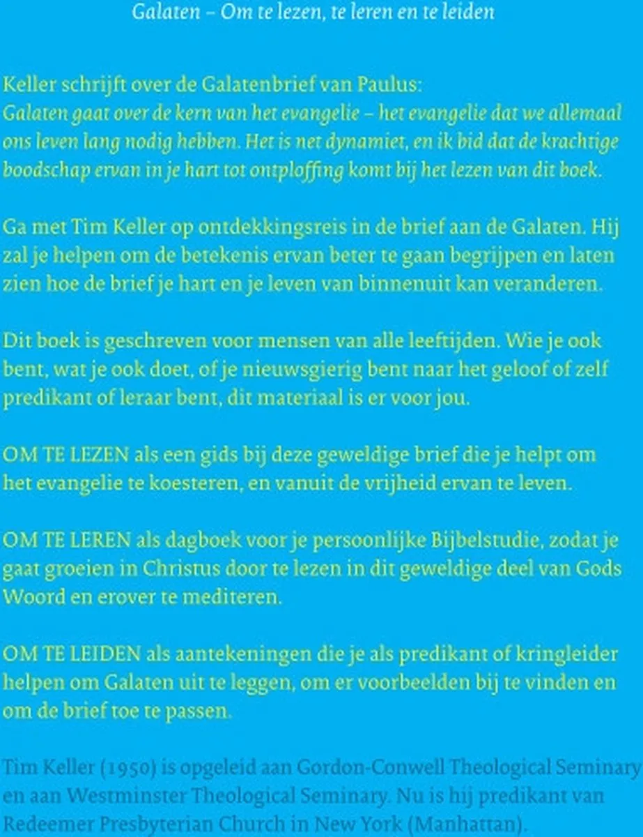 Galaten - Om te lezen, te leren, te leiden