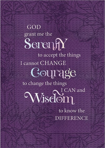 Journal The serenity prayer