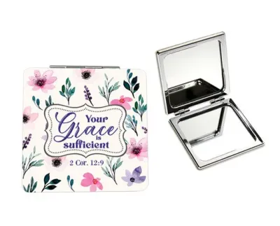 Miroir carré Your grace is sufficient - 2 Cor. 12:9