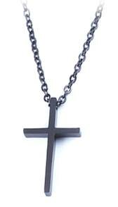 Collier croix noire