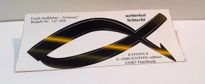 Autocollant ICHTUS couleurs diverses