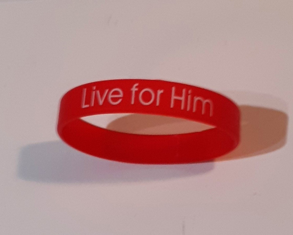 Bracelet Live for Him silicone