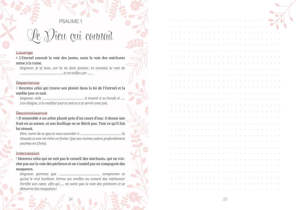 Prier pour nos enfants avec les Psaumes - Journal de prières