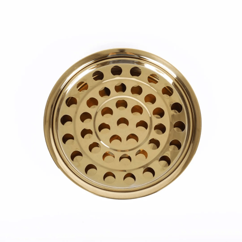 Plateau Cène inox 40 verres or