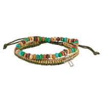 Bracelet double couleurs + croix