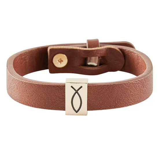 Bracelet cuir ICHTUS