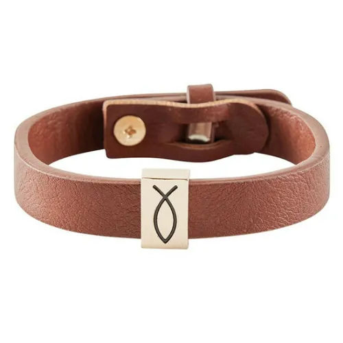 Bracelet cuir ICHTUS