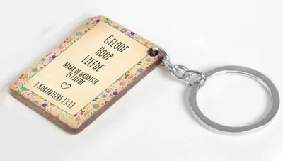 Sleutelhanger Geloof hoop liefde... - 1 Kor. 13:13
