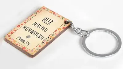 Sleutelhanger Heer mijn rots mijn bevrijder - 2 Samuel 22:2