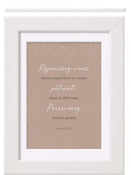 Cadre Réjouissez-vous dans l'espérance... - Romains 12:12