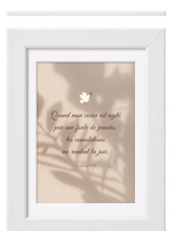 Cadre Tes consolations me rendent la joie - Ps. 94:19