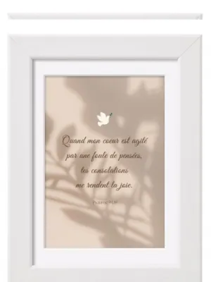 Cadre Tes consolations me rendent la joie - Ps. 94:19