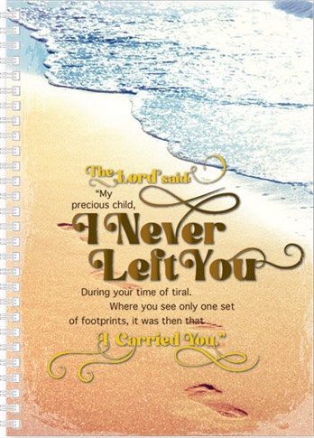 Journal The Lord said: "My precious child, I never left you...