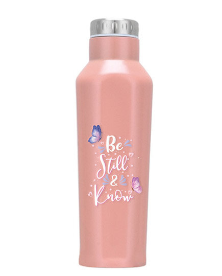 Bouteille thermos Be still & know - pink