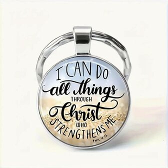 Porte-clé I can do all things through Christ... - Phil. 4:13