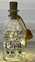 Bouteille LED - I can do all thigs through Christ... - Phil. 4:13