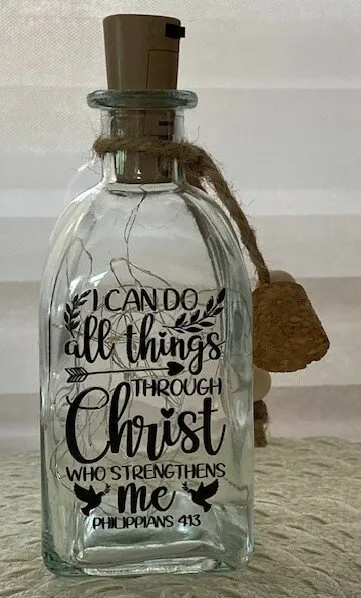 Bouteille LED - I can do all thigs through Christ... - Phil. 4:13