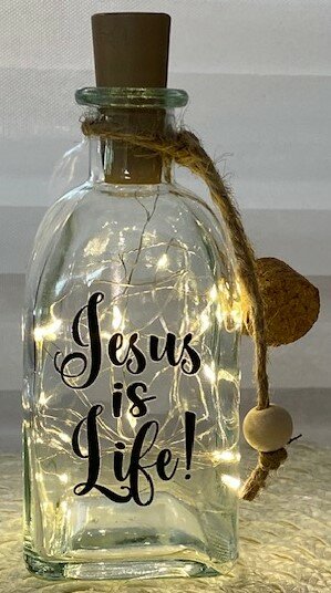 Bouteille LED - Jesus is life !