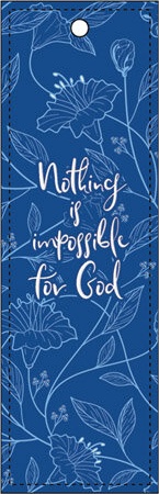 Marque-page cuir Nothing is impossible for God