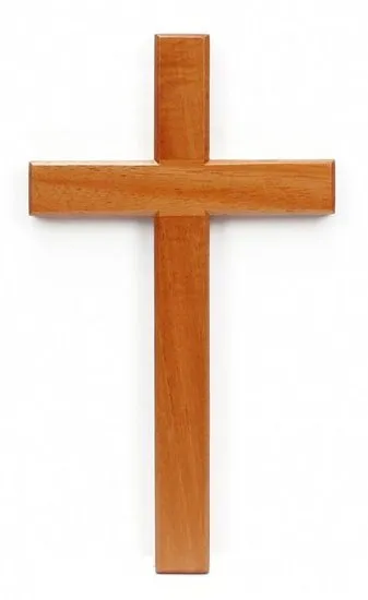 Croix bois clair - 20 cm