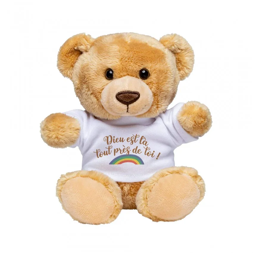 Peluche ours Teddy beige - Dieu est là...