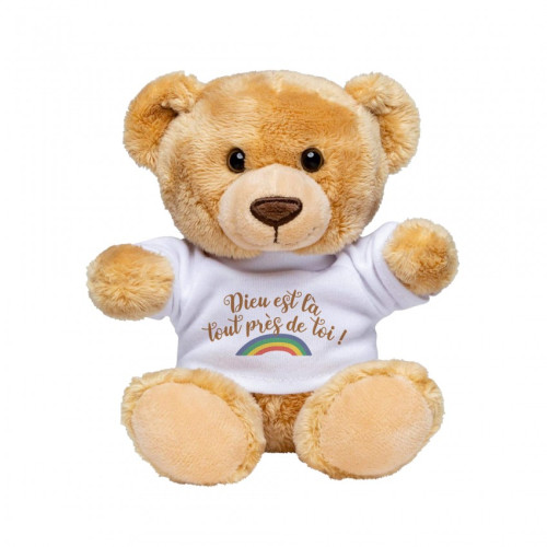 Peluche ours Teddy beige - Dieu est là...