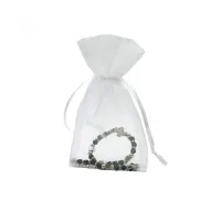 Bracelet perles + croix - noir