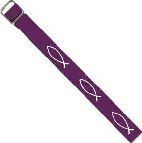 Bracelet tissé ICHTUS - Violet