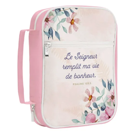 Housse L Le Seigneur remplit ma vie de bonheur - Psaume 103:5