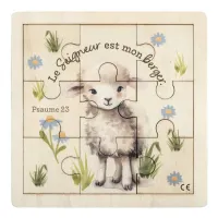 Puzzle en bois Mouton Le Seigneur est mon berger (9 pièces)