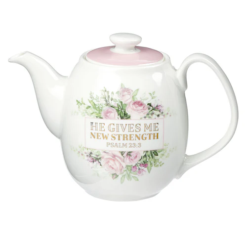 Tea service He gives me new strength - Psalm 23:3