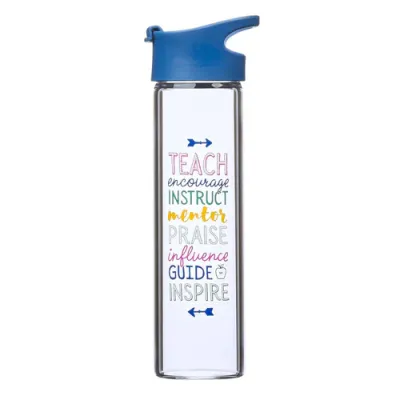 Bouteille en verre Teach, encourage, instruct, praise