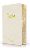 Bible SG21 souple textile blanc or onglets