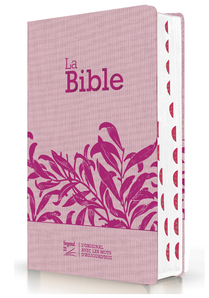 Bible SG21 souple textile rose onglets