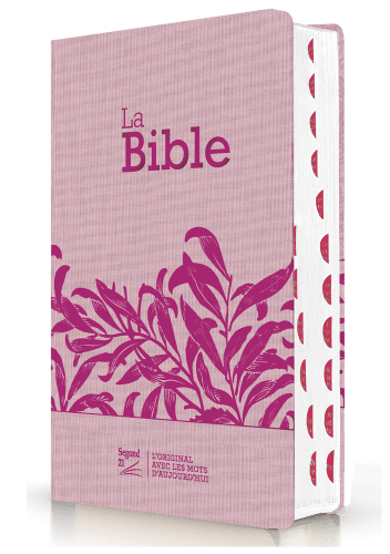 Bible SG21 souple textile rose onglets