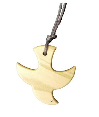 Collier bois olivier 38mm - Colombe